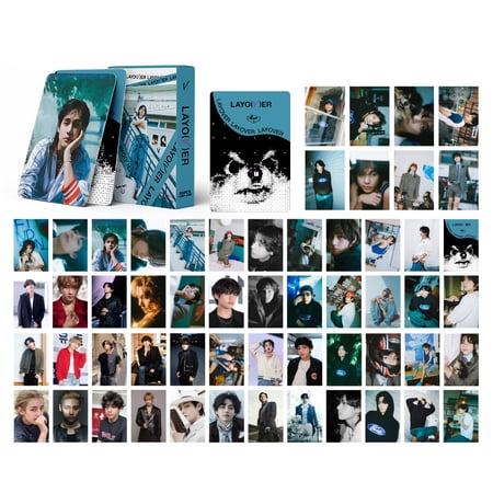 V LAYOVER Solo Album LOMO Cards 55pcs V Photo Album Photocards KPOP Merch V Gift Merchandise MINI Collection Poster Greeting Cards For Fans