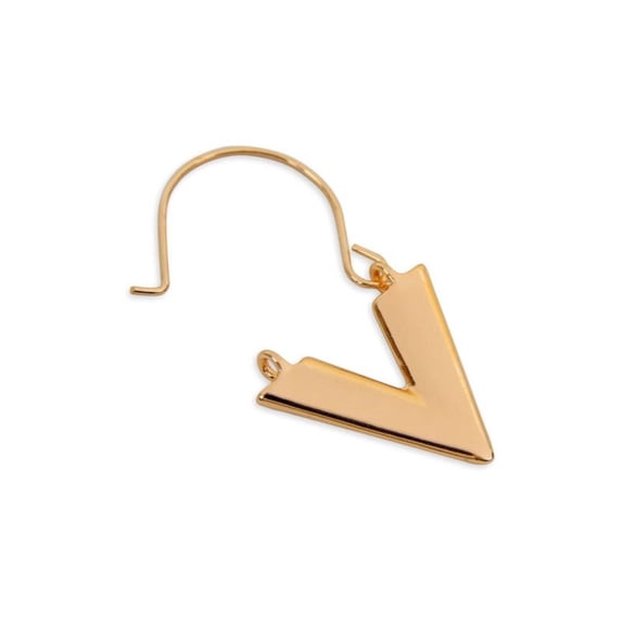 V Letter Hoop Earrings By DOBBI ( VARIETY OF COLORS AVAILABLE )
