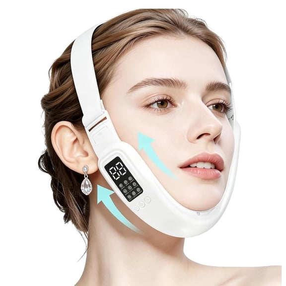 V-Lift Facial Device, Electric Jaw Sculpting Tool, 8 Modes & 15 Adjustable Intensities (Style A)