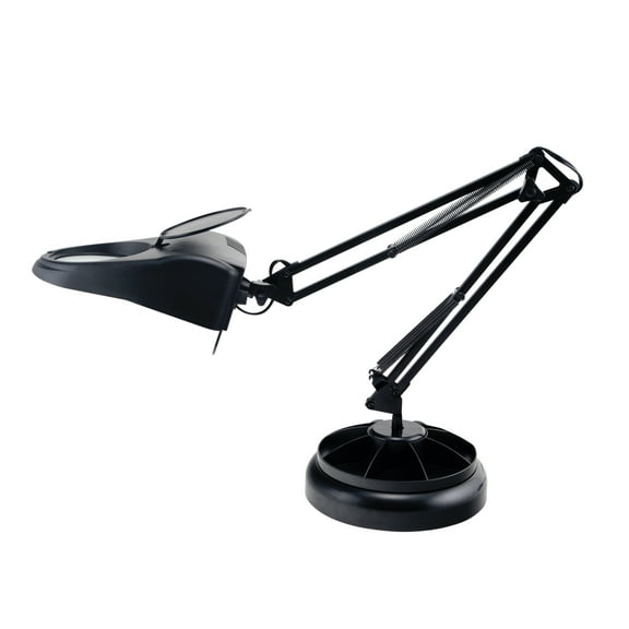 V-Light 31.5 inch Black CFL 3-Diopter Magnifier Lamp with Organization Base