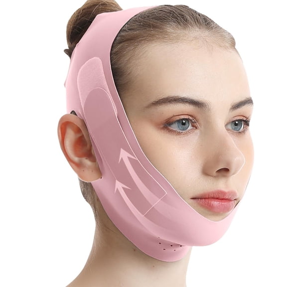 V Line Lifting Mask, Adjustment Chin Strap for Sleeping, Face Lift Jaw Strap, Prevent Sagging Jawline Shaper, Breathable and Sturdy, Elastic V Shaped Face Mask Jaw Exerciser for Women Men
