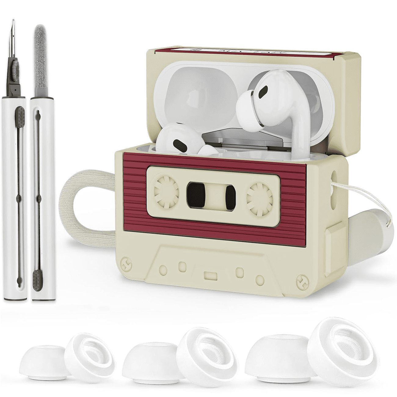 VMORO Airpods Pro 2nd Genaration Case Cute Airpods Pro Cassette Tape