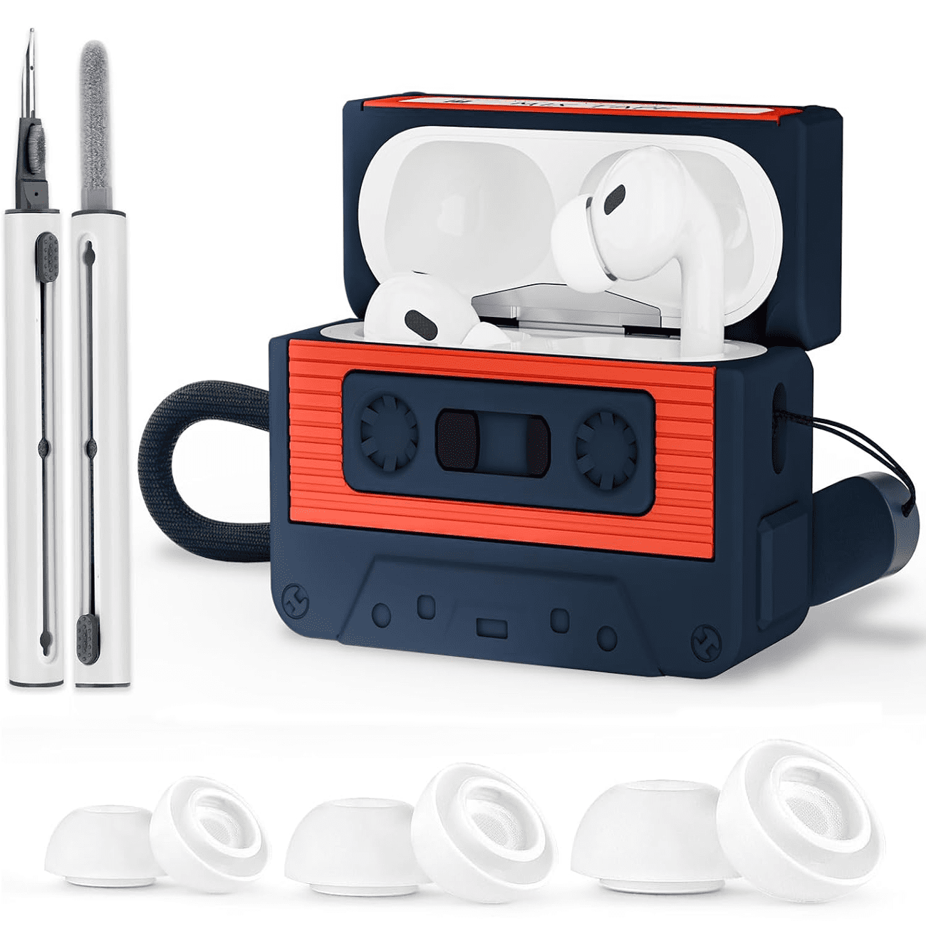 VMORO Airpods Pro 2nd Genaration Case Cute Airpods Pro Cassette Tape