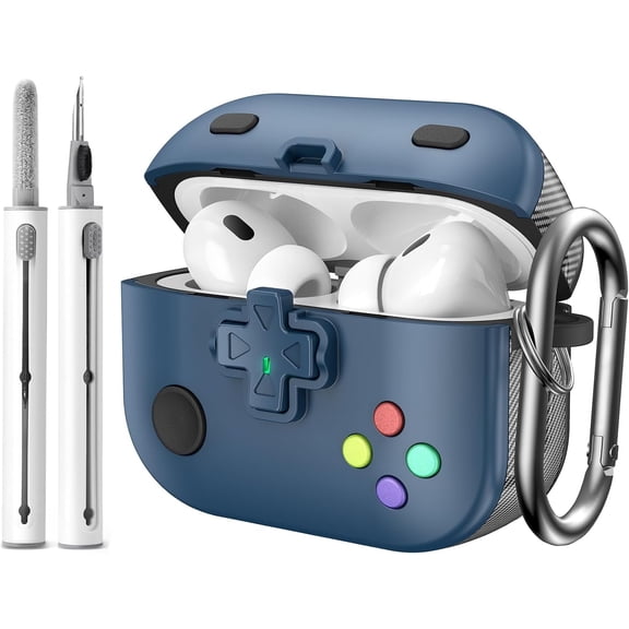 V-MORO Apple Airpods Pro 2nd Case with Case Cleaner and Booster, Rugged TPU Headphone Case