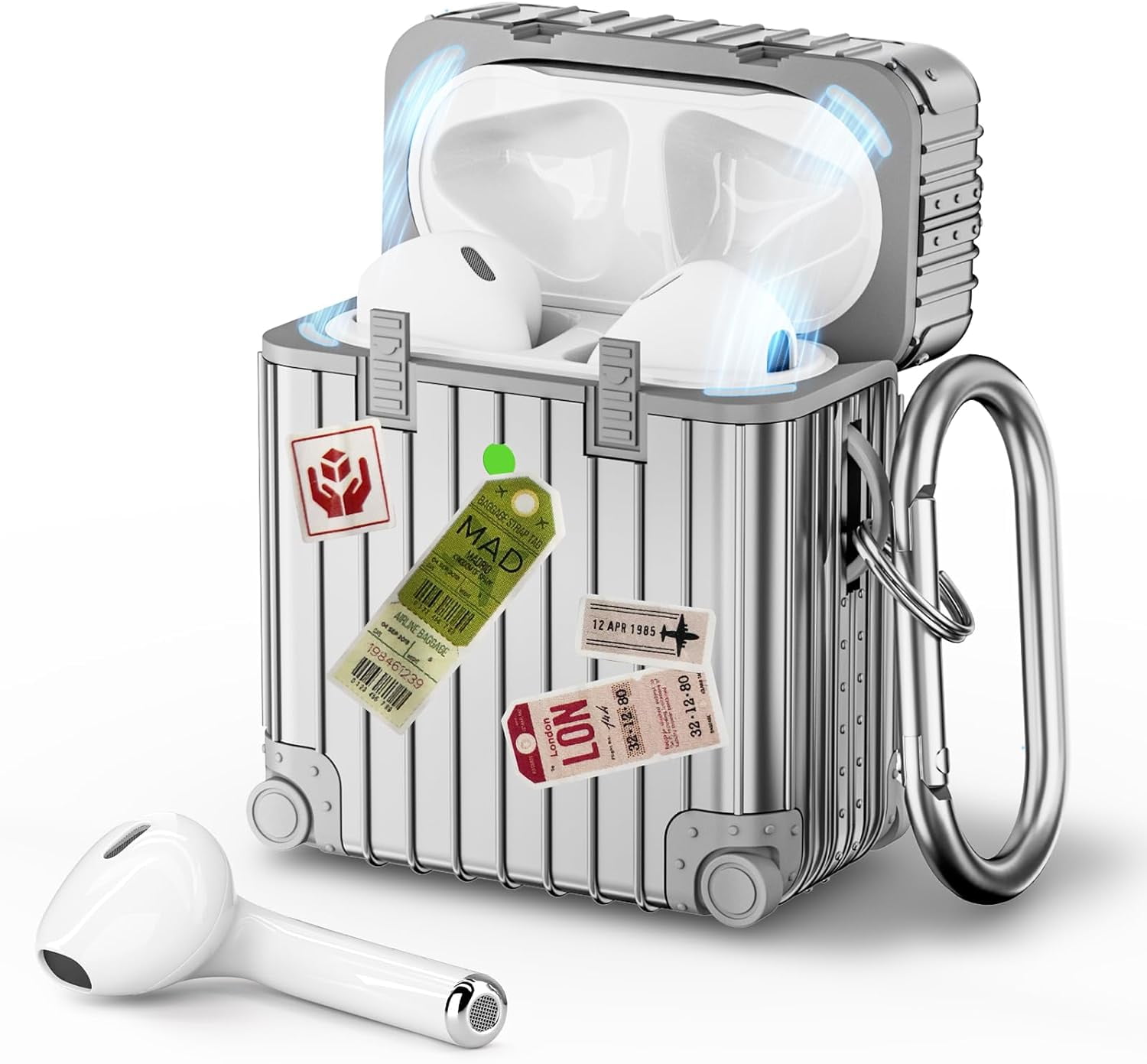 V-MORO Apple AirPods 2nd Case Lid Suitcase Wireless Charging