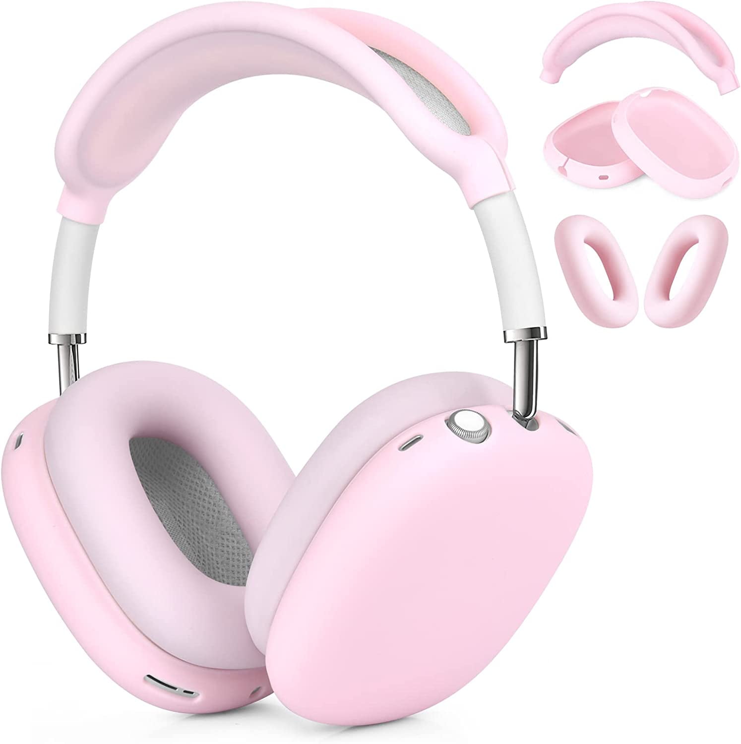 V MORO Airpods Max Headphones Case Silicone Cover for Apple Airpod Max Accessories Cases Pink