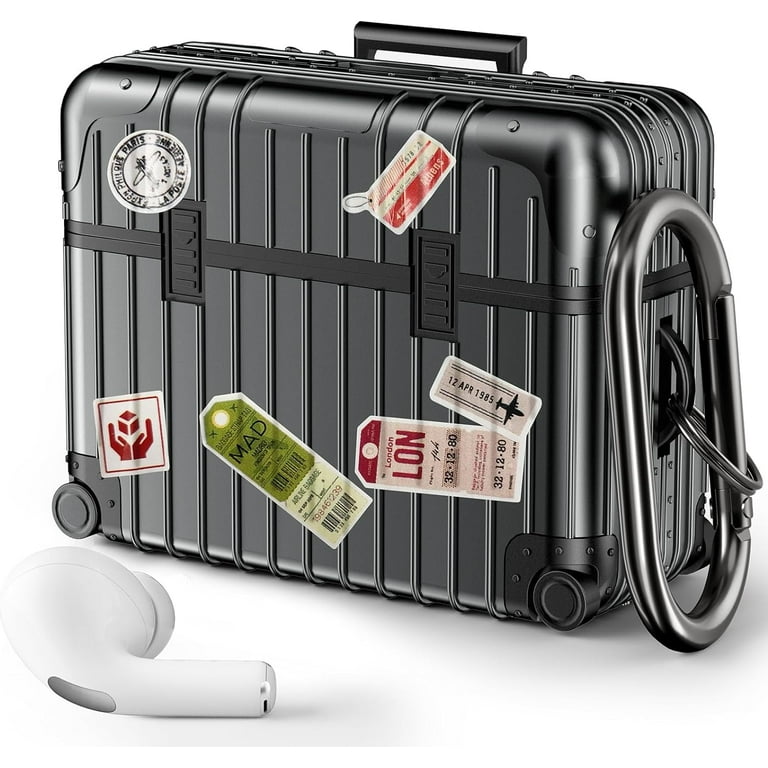 V-MORO apple airpods pro case with Keychain, Cute Suitcase