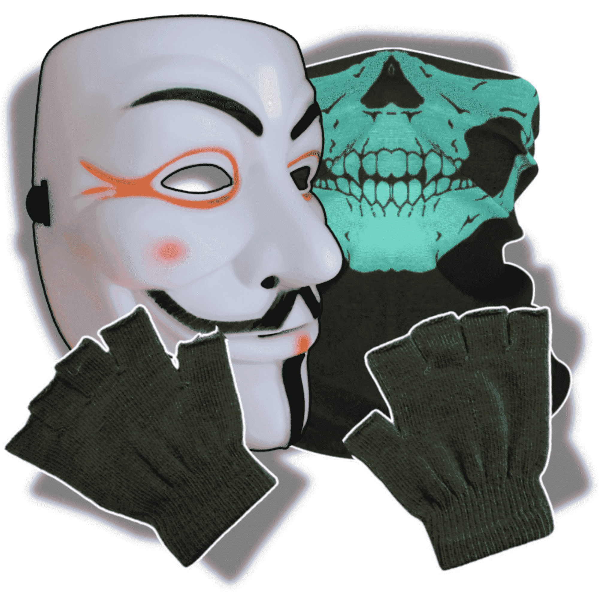 Anime Girl Mask 4K wallpaper download, image size:2000x2000