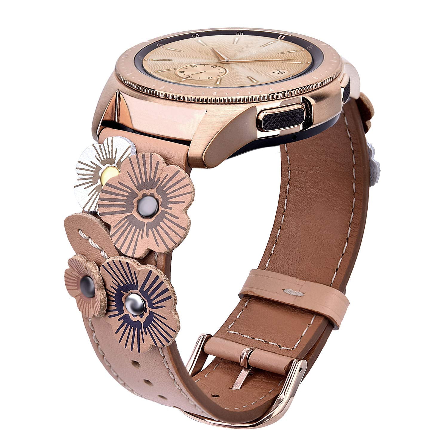 V-MORO Bracelet Compatible with Galaxy Watch 4/5 Band 40mm 44mm Women, Boho  Multilayer Fashion Leather Strap for Samsung Watch 5 Pro Band 45mm/Watch 4