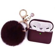 V-Moro Case Cover for AirPods Pro Silicone，Shockproof Cute Protective Cover，Charging Case With plush Keychain