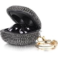 thumbnail image 1 of V-Moro Case for Samsung Galaxy Buds 2 / Buds Live/Buds Pro/Buds 2 Pro，Shockproof Cute TPU Diamond Protective Cover with Keychain Black, 1 of 7