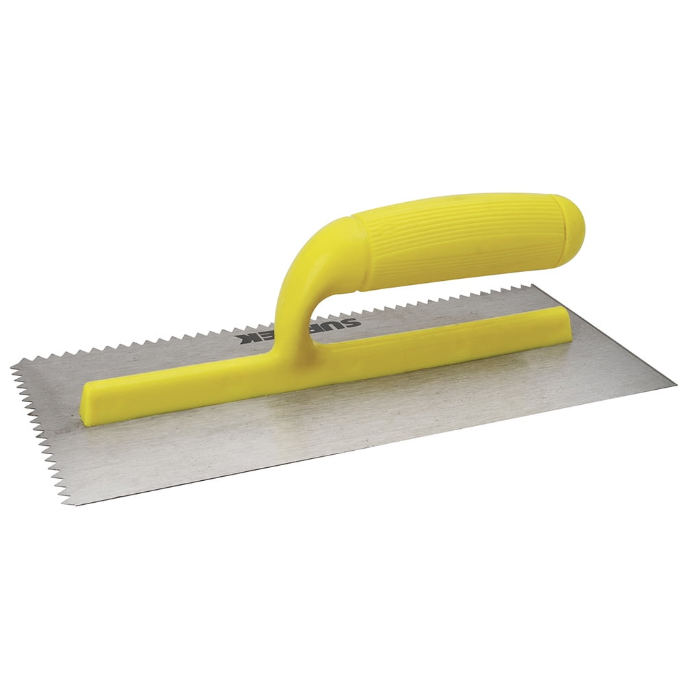 V NOTCH TROWEL, 11X5"PLAST HDL