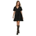 thumbnail image 1 of V-Neck A-Form Mini Dress, 1 of 5