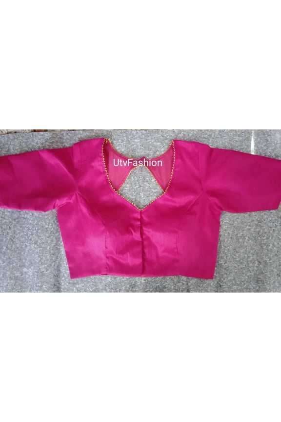 V-Neck Blouse,Deep V-Neck Blouse with Elbow sleeves, Golden zari lace Blouse, designer with soft padded Blouse, Sari Blouse, Saree top