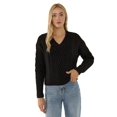 thumbnail image 1 of V-Neck Hair Braid Knit Sweater, 1 of 5