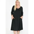 thumbnail image 1 of V Neck Hidden Pocket Swing Dress, 1 of 5