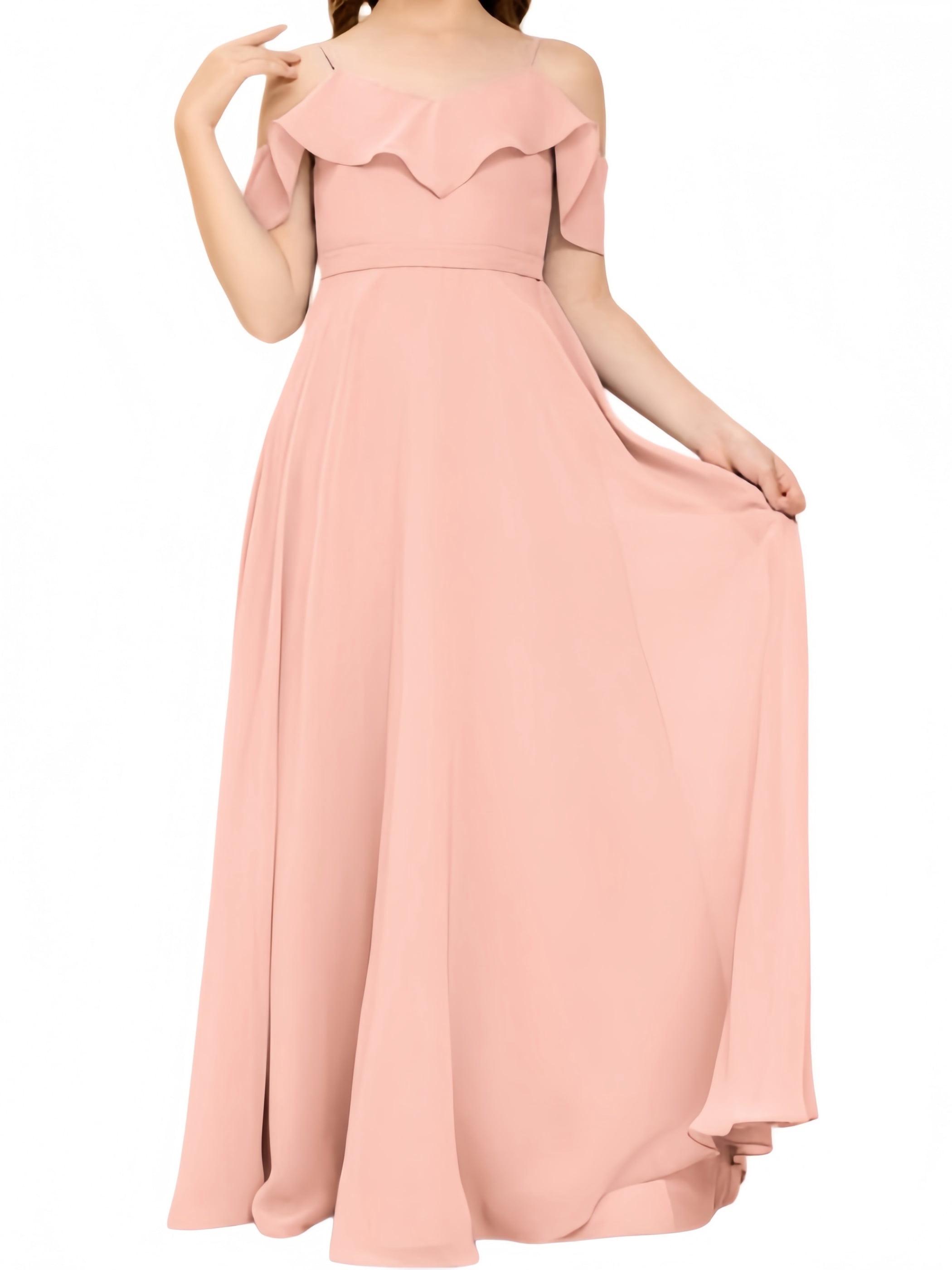 coral junior bridesmaid dresses Azazie Georgette Junior