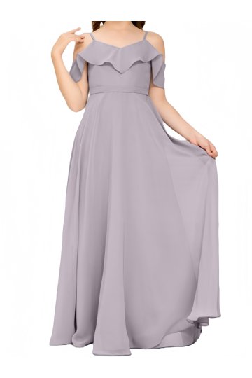 Long Gray Bridesmaids Dresses