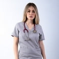 thumbnail image 1 of V-Neck Knit Panel Top, 1 of 5