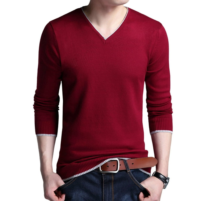 New V-neck Long Sleeves Bottoming Sweater New V-neck Long Sleeves Bottoming Sweater