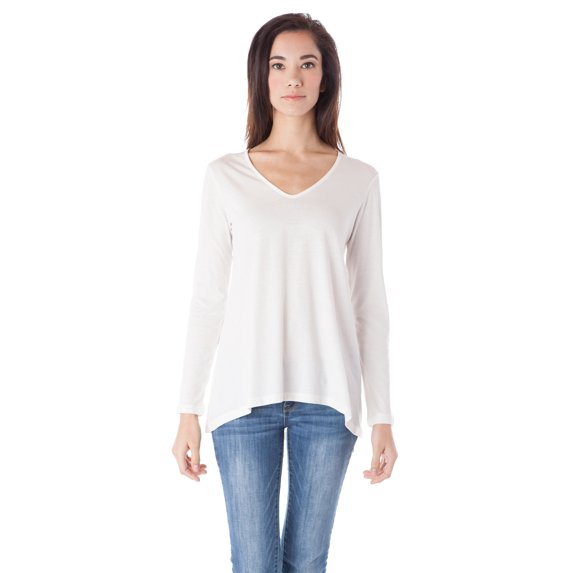 V Neck Loose Fit Long Sleeve Top