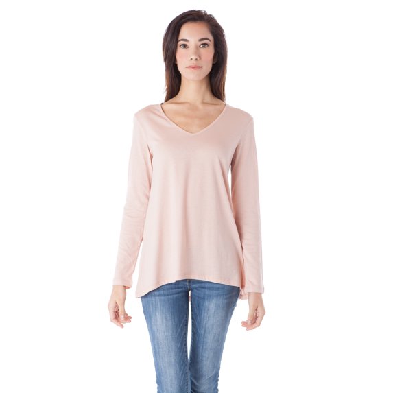 V Neck Loose Fit Long Sleeve Top
