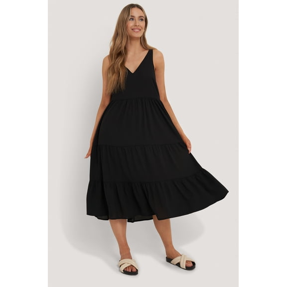 V Neck Panel Dress