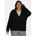thumbnail image 1 of The Pioneer Woman V-Neck Pointelle Cardigan Sweater, Lightweight, Women’s, 1 of 1