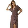 thumbnail image 1 of V-Neck Printed Viscose Maxi Dress, 1 of 5