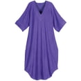 thumbnail image 1 of V Neck Purple Terry Caftan by Sawyer CreekTM, L/XL, 1 of 5