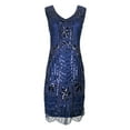 thumbnail image 1 of V Neck Short Beaded Sequin Art Deco Women'S 1920S Dress Vintage Flapper, 1 of 1