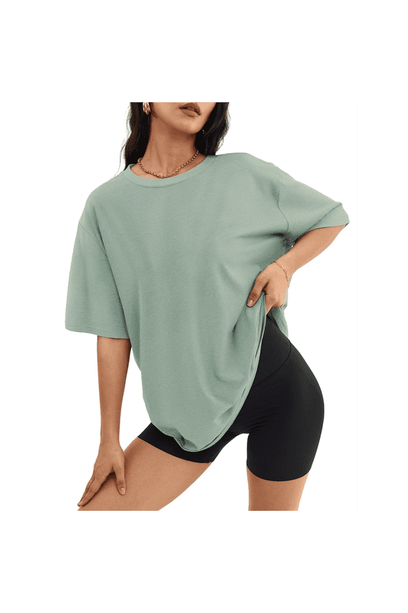 V Neck Short Sleeve Basic Tees Bean Green XL