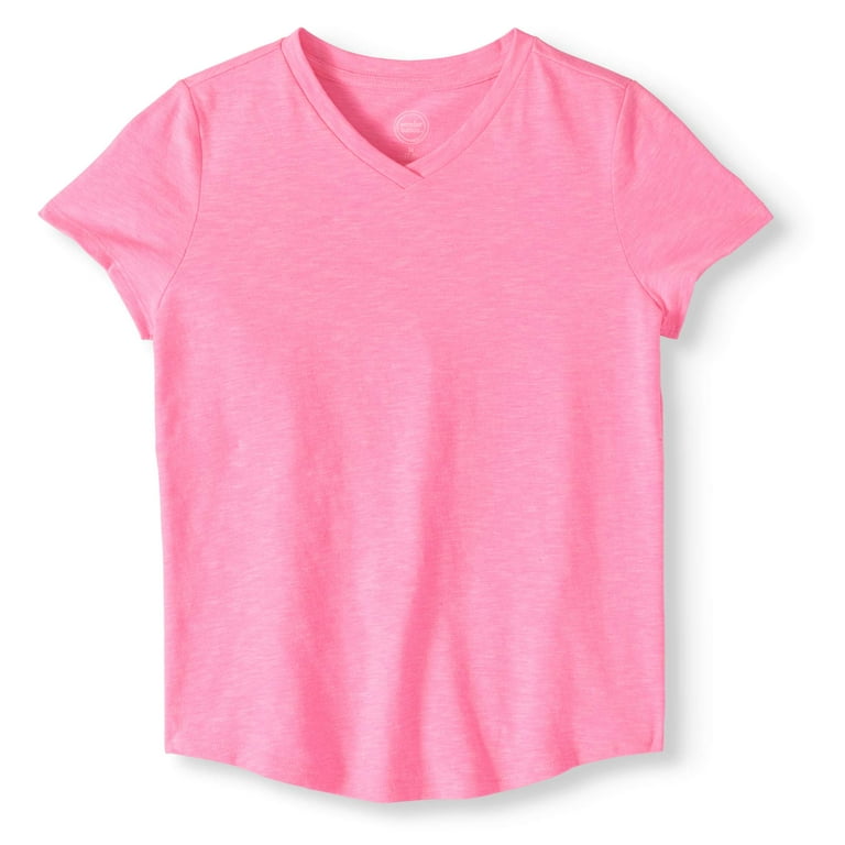 トップス jnhearts Vneck half sleeve shirts/Pink トップス jnhearts Vneck half sleeve shirts/Pink V-Neck Short