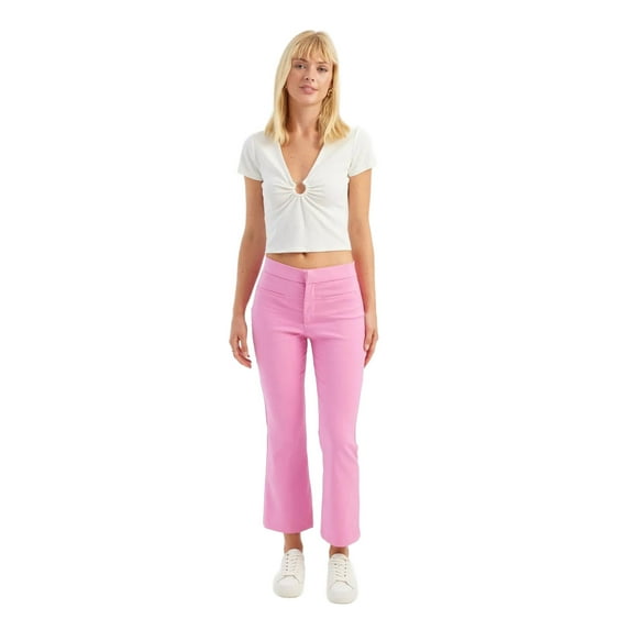 V Neck Short Sleeve Top with a Ruched Detail