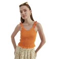 thumbnail image 1 of V Neck Smocked Cropped Top, 1 of 5