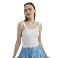 thumbnail image 1 of V Neck Smocked Cropped Top, 1 of 4
