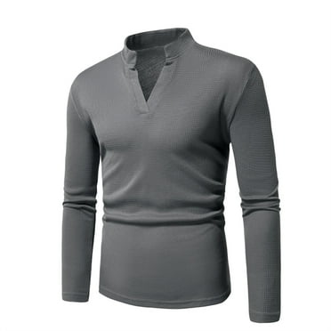 V Neck Sweaters for Men Trendy Slim Fit Pullover Long Sleeve Sweater Casual Solid Stretchy Basic Comfort Knitted Sweatshirts on Clearance