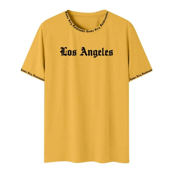 V Neck T Shirts for Men Casual Workout Mens Gift Idea 1pc Men'S Short Sleeve Shirt With Alphabet Print Crew Polyester Knit Fabric Slight Stretch Regular Fit Pullover Style