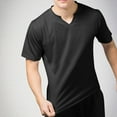 thumbnail image 1 of V Neck T Shirts for Men Short Sleeve Tshirts Shirt Mens Casual Solid Stretchy Pullover Slim Basic Athletic Workout Tees Tops, 1 of 8