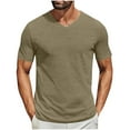 thumbnail image 1 of V Neck T Shirts for Men Short Sleeve Going-Out Tees Tops Mens Casual Solid Color Pullover Slim Basic Loungewear Athletic Workout Tshirts Shirt, 1 of 6