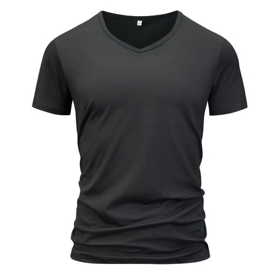 V Neck T Shirts for Men Short Sleeve Modal Tees Tops Mens Casual Solid Color Stretchy Slim Pullover Basic Soft Loungewear Work Tshirts Shirt