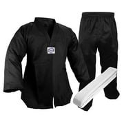 V-Neck Taekwondo 7.5 oz Gi Uniform Black