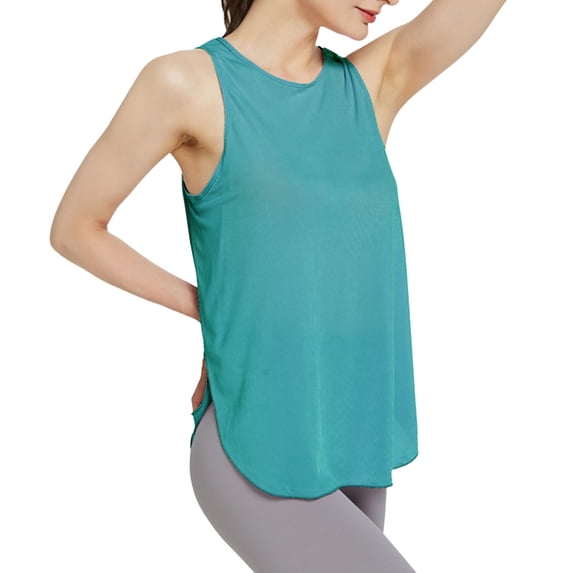 V Neck Tank Tops for Women Summer Slim Fit Basic Sleeveless Shirts Slim Fitted Racerback Shirts Running Sportswear C, Size M