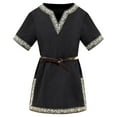 thumbnail image 1 of V Neck Tunic Shirt For Boys Loose Fit Casual Top Comfortable Blend Fabric Spring Summer Wear, 1 of 1