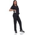 thumbnail image 1 of V Neck Unisex Scrub Set, Top and Pants Lightweight Stretch Fabric for Home Attendant and Nurse Uniform, 1 of 5
