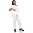 thumbnail image 1 of V Neck Unisex Scrub Set, Top and Pants Lightweight Stretch Fabric for Home Attendant and Nurse Uniform, 1 of 4