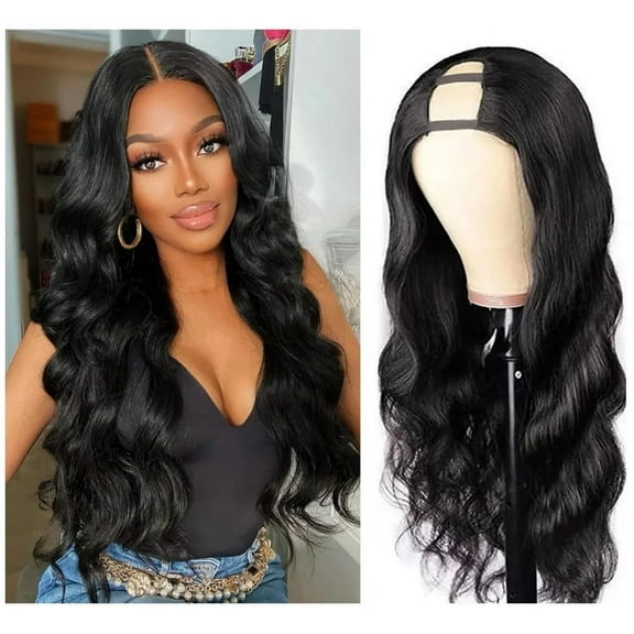 V Part Wigs For Black Woman Human Hair Human Hair Wigs Body Wave Wig Upgrade U Part Wigs 30inch 250 Density 10A
