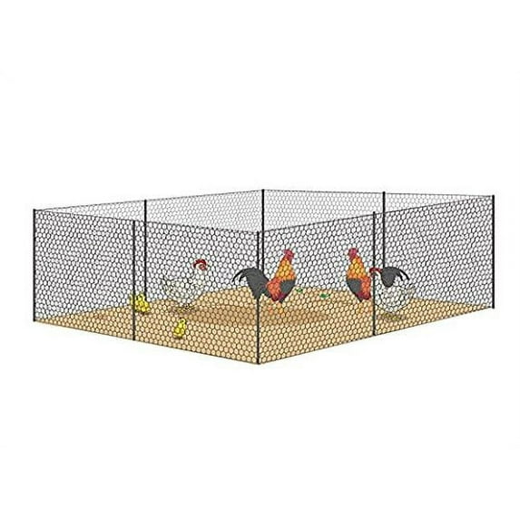 V Protek Mesh Galvanized Fence Wire Poultry Netting Gutter Guards Chicken Run Rabbit Fencing to Keep Out Racoons Gophor Snakes Green