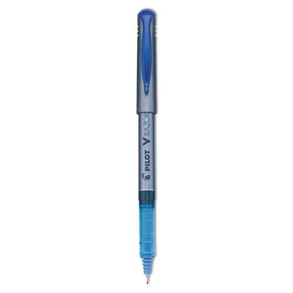 V Razor Point Liquid Ink Porous Point Pen, Stick, Extra-Fine 0.5 Mm, Blue Ink, Gray Barrel, Dozen | Bundle of 2 Dozen