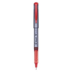 V Razor Point Liquid Ink Porous Point Pen, Stick, Extra-Fine 0.5 Mm, Red Ink, Gray Barrel, Dozen | Bundle of 2 Dozen